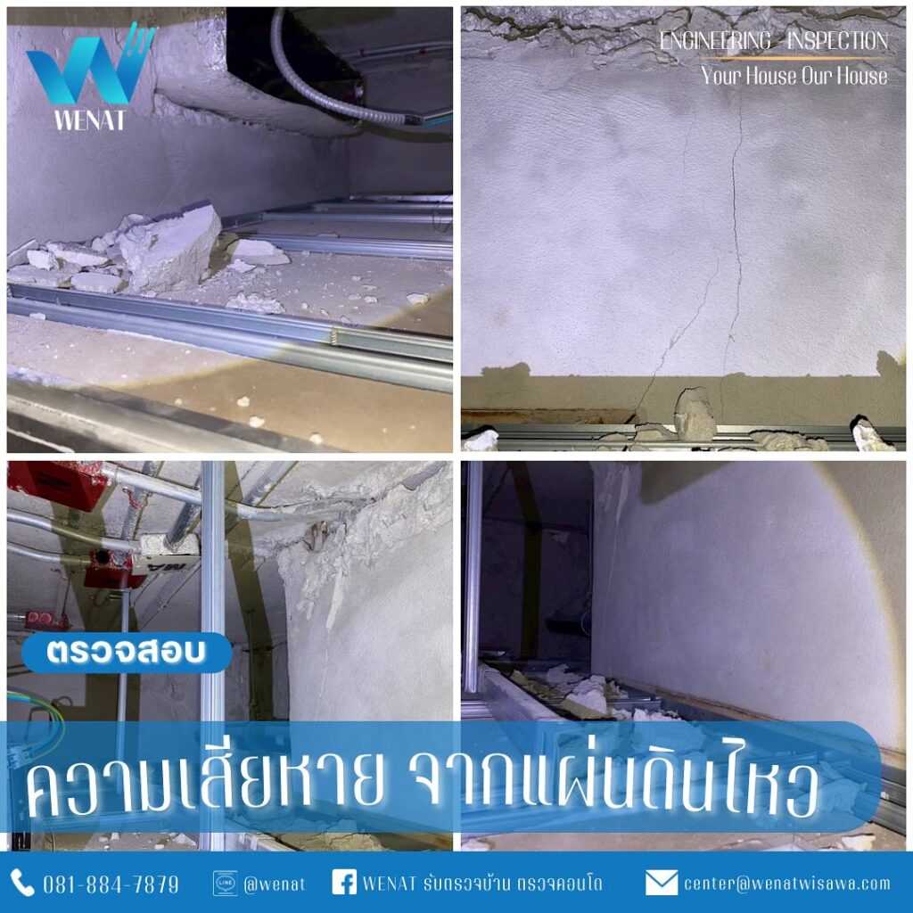 wenat รับตรวจสอบอาคาร เหตุจากแผ่นดินไหว