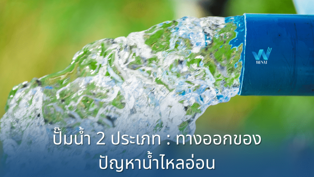 ปั๊มน้ำ 2 ประเภท : ทางออกของปัญหาน้ำไหลอ่อน